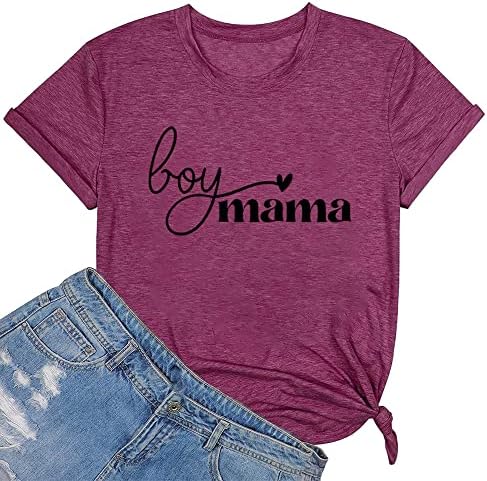 Camisas gráficas mama para mulheres do Dia das Mães Mamãe mamãe mamãe mamãe camisetas Tops casuais