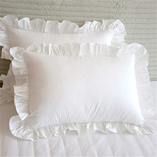 Pacote de cawanfly de 2 arestas de bordas de bordas de brogueta branco tampas de cama de tamanho padrão com