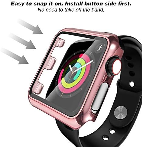 Secbolt 40mm Caixa Compatível Apple Watch Band com protetor de tela de vidro temperado embutido- All Abound