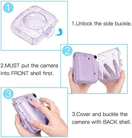 Fintie Protective Clear Case e moldura de foto magnética acrílica para Fujifilm Instax Mini