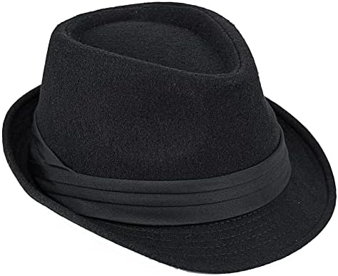 Classic Classic Manhattan Structured Trilby Fedora Hat for Women Short Brim Gangster Trilby Fedora Hat