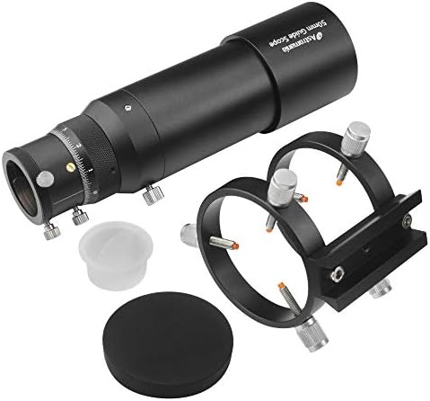Astromania 50mm Compact Deluxe Finder & Guidescope Kit com focador helicoidal duplo de 1,25 - guiando o escopo