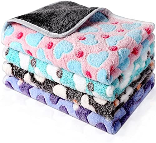 4 PCs Cobertoras de porco de cobaias impermeáveis ​​a água Lavagem de lã de lã de lã de pequenos animais