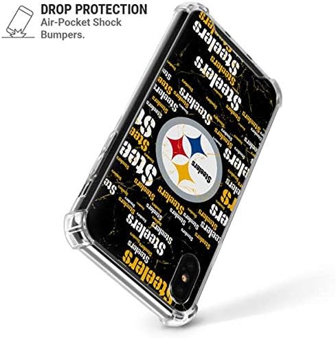 Skinit Clear Phone Case Compatível com iPhone XS Max - NFL Pittsburgh Steelers, oficialmente