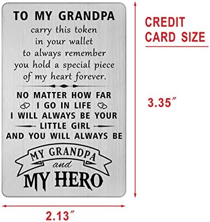 Cartão da carteira de presentes do vovô do hyhydhp de neta, avô cartões de aniversário presentes de netos netos, avô de presentes personalizados do dia dos pais, ideias de natal