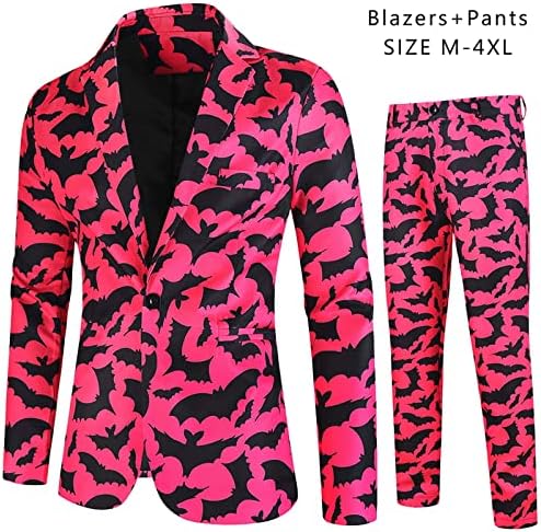 Sinzelimin Men Blazer floral e calças de terno 2pc Botão de moda Shawl Lapela Business Casual Casual Parkas Tops