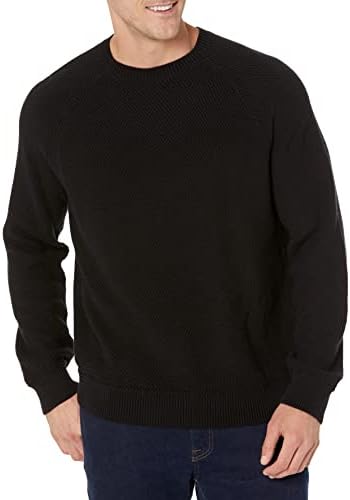 Essentials Men's Men's Commedy com texturizado Cotton Crewneck Sweater