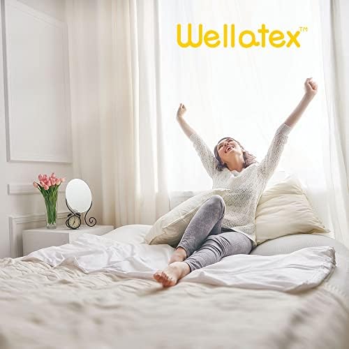 Wellatex 1 polegada Médio Natural Premium Latex Mattress Topper Queen
