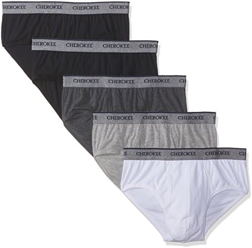 Cherokee Men's Classic Brief 5 Pack Rouphe, Ultra Soft and Breathable