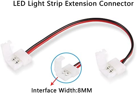Conector de tira de luz de luz LED pngknyocn de 8 mm de largura de cor de solda única Snap qualquer