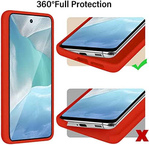 Nuimadl Samsung Galaxy S21 Fe Caso de 6,4 polegadas, protetor de silicone líquido macio e anti-arranhão de microfibra