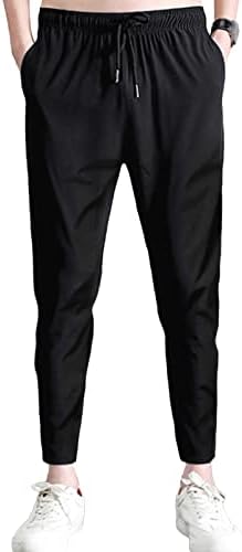 Calça de moletom masculina com bolsos de zíper calças atléticas Cargo Joggers calças casuais calças chino com