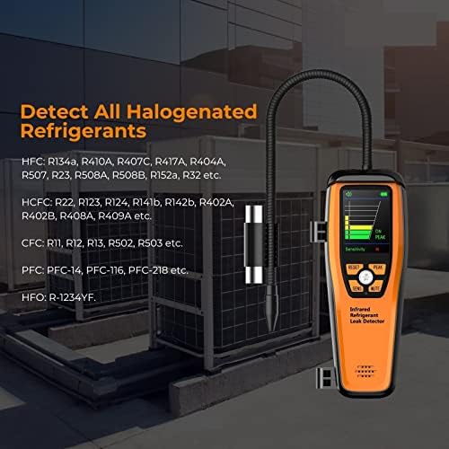 Detector de vazamento de refrigerante Halogen vazador de gás analisador de alta sensibilidade