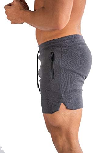 O OUBER MEN MEN's equipado com shorts de ginástica trepando de levantamento de peso, jogging curto com bolso com