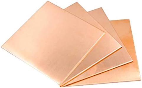 Folha de cobre Yuesfz Metal 99,9% Cu Placa de folha ótima para artesanato, folha de cobre de lojas de máquinas
