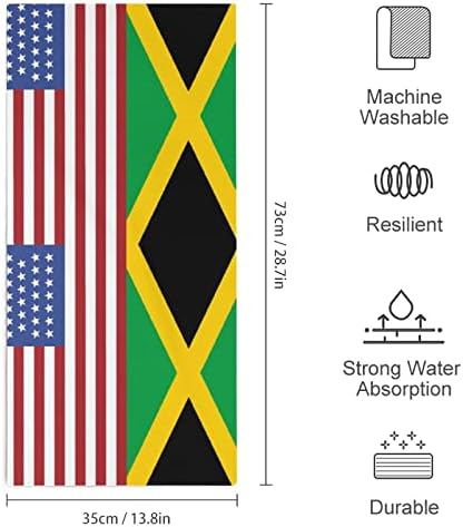 Toalhas de mão da bandeira jamaicana dos EUA fiag face e pano de lavagem de corpo