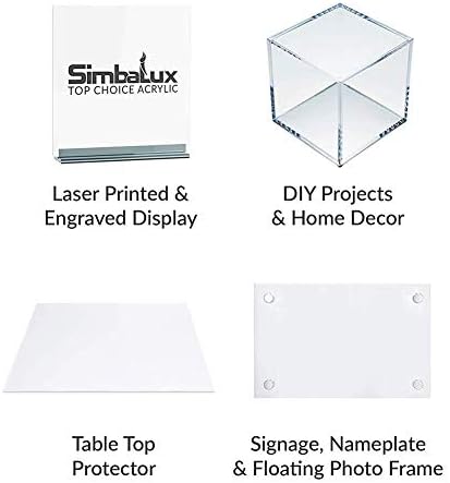 Folha transparente de acrílico de ZeroBegin, painel PMMA com papel de proteção, para projetos