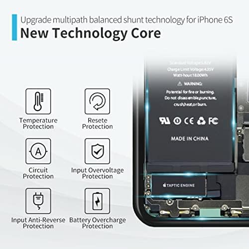 Abtter [3300mAh] Bateria para iPhone 6s, bateria de ciclo de substituição de 0 de alta capacidade para iPhone 6S A1633 A1688 A1700 com kit de ferramentas de reparo fácil profissional.