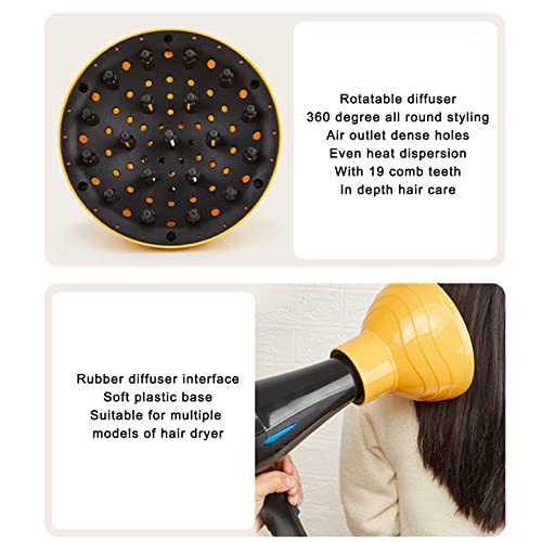 Difusor de cabelo adaptável para secadores de cabelo, difusor de secador de cabelo profissional portátil