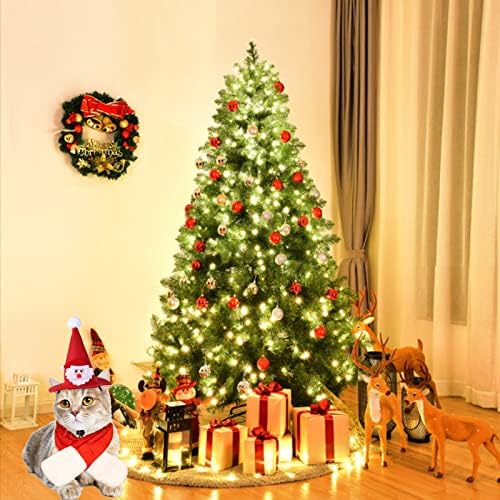 Conjunto de fantasias de animais de estimação de natal, chapéu de papão de Natal de gato com cachorro cão de cachorro