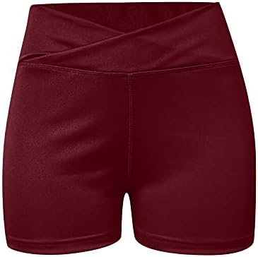 Dsodan Booty Shorts para mulheres Shorts de cintura alta