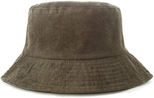 Chapéus de balde reversíveis para mulheres, Trendy Cotton Twill Canvas de couro Sun Fishing Hat Fashion
