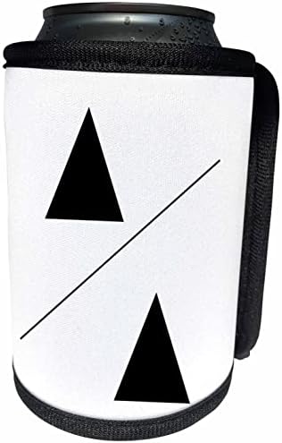 Imagem 3drose de triângulos pretos com linha preta em branco - lata mais fria
