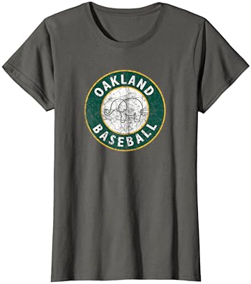 Vintage Oakland Baseball Fan Elephant Gift - Camiseta angustiada