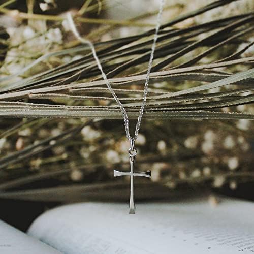 Jóias cristãs para mulheres, meninas, homens e meninos colar de cruz elegante - colar cruzado - colar