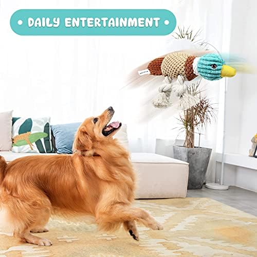 Iporleer Squeaky Dog Toys, brinquedos de cachorro de pelúcia para cães grandes, brinquedos macios