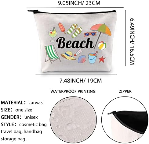 Xyanfa praia bolsa cosmética Viagem de praia de praia Acessórios de viagens de praia para férias amantes