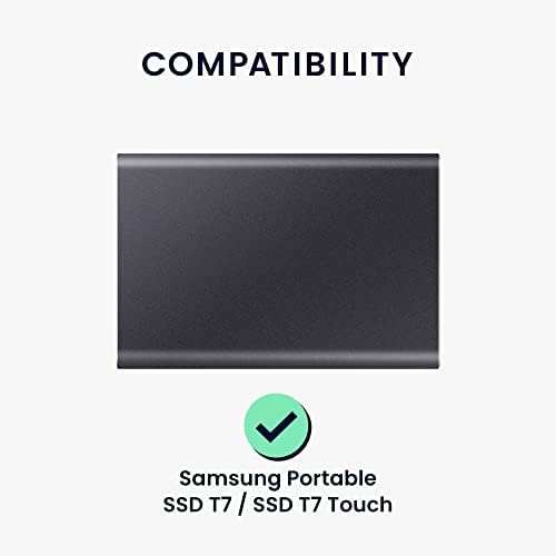 Case Kwmobile Compatível com Samsung portátil SSD T7 / SSD T7 Touch - Tampa SSD - Tamanho interno 8 x 5,2 cm