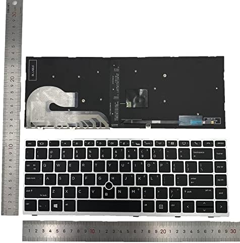Layout dos EUA de substituição de laptop com retroiluminado com teclado de ponteiro para HP Elitebook