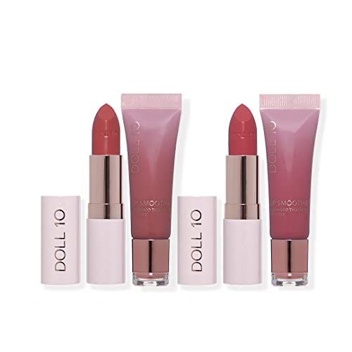 Doll 10 Quench & Restore Lip Smoothie Collection - 4 peças Nourishing Superfood Color Coordenating Lipstick
