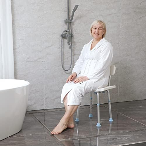 Cadeira de chuveiro ajustável da banheira OASISSPACE, banquinho de banho com traseiro removível 300 libras - Ferramenta Anti -eliminamento de ferramentas banheira de banheira para idosos, sênior, handicap e desativado