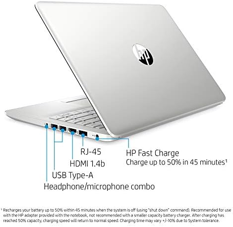 HP 14 Laptop em casa e negócios Ryzen 3-3250U, RAM de 8 GB, 128 GB M.2 SSD, núcleo duplo de