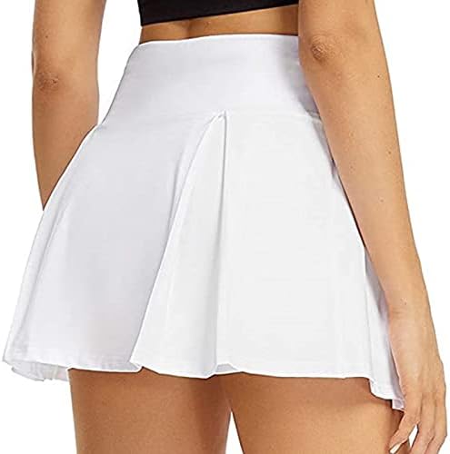Manhong Saias de tênis de golfe shorts shorts scorts elástico interno com bolsos saia feminina