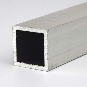 6063 Tubos quadrados de alumínio, temperatura T52, ASTM B221, 0,75 altura, parede de 1/8, 48 de comprimento, onlinemetals