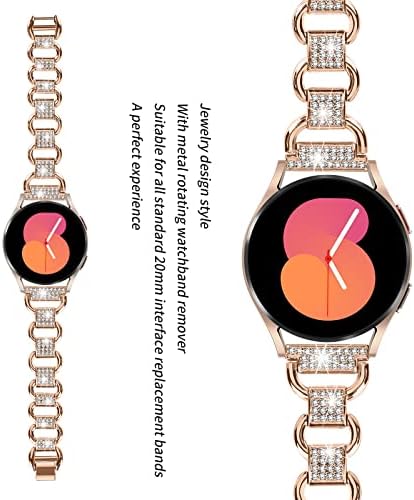 Joyozy Bling Jewelry Bands Compatível com Samsung Galaxy Watch 5 40mm 44mm/Galaxy Watch 5 Pro 45mm/Galaxy Relógio 4 40mm 44mm/relógio 4 Classic 42mm 46m