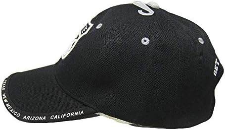 Ventos do comércio Rota 66 Rte 66 Get Your Kicks State Highway Black Bordered Cap Hat