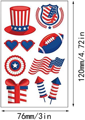 Adesivos de tatuagem do dia da independência adesivos de decoração adesivos patrióticos decorações