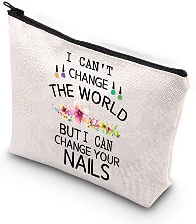 Bolsa de maquiagem da tecnologia da unha Manicurista Gift Technician Bag Nail Lover Friend Zipper Bolsa