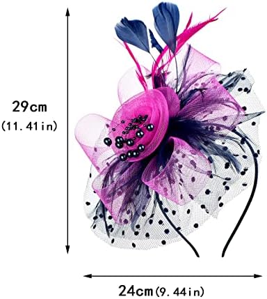 NAPOO FLOR SINAMAY CHATA DE PILLBOX 20S Fascinador Pillbox Hat Sinamay Flower Mesh Feathers Derby Hat Club