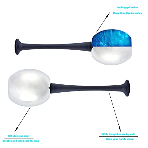 Osrsr Globes Globes Cryo Sticks Ferramentas de massagem facial, Cuidados com a pele Uncalhada aço inoxidável beleza