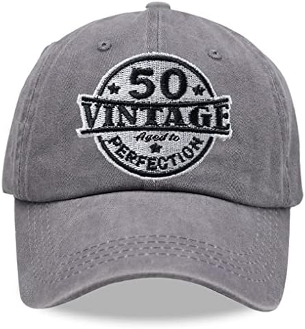 Presentes de aniversário de 50º aniversário para homens, Vintage 1972, com perfeição, chapéu de