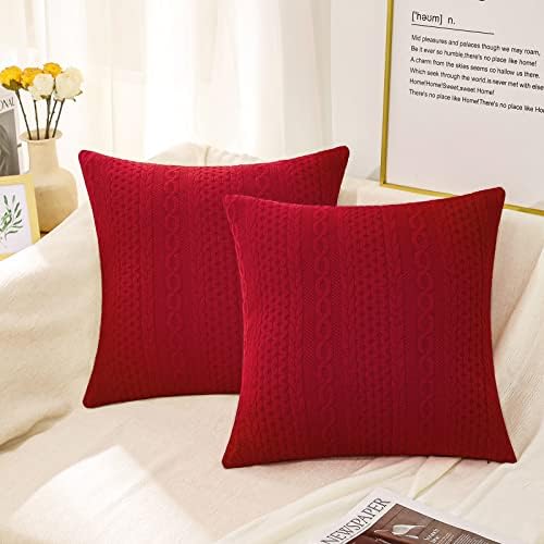 Tampas de travesseiro decorativo de cico de cico 18x18 Conjunto de 2 para sofá -cama com padrão