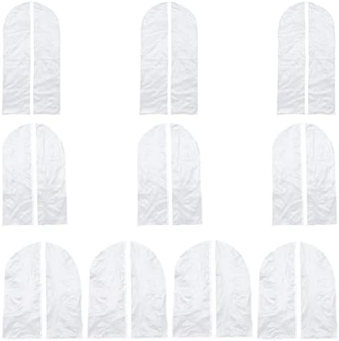 Cabilock 10pcs Viagem Transparente Casaco de armazenamento transparente Roupa com peças de produtos de higiene