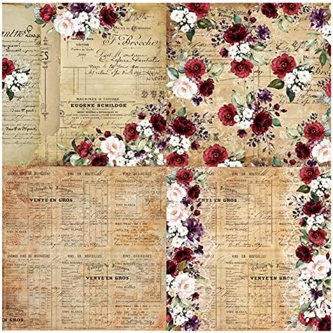 24 folhas 6 x6 Vintage Rose Lace Paper Scrapbooking Pacotes Pacaco de papel artesanal artesanato Card