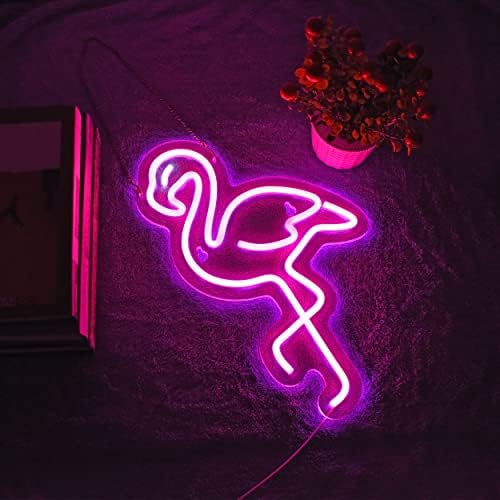 Roouneon Flamingo Néon Sinal para decoração de parede com interruptor diminuído de led led sinais