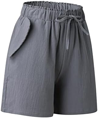 Calça de sono míshui para mulheres Summer Summer Basic shorts soltos shorts confortáveis ​​calças de cintura